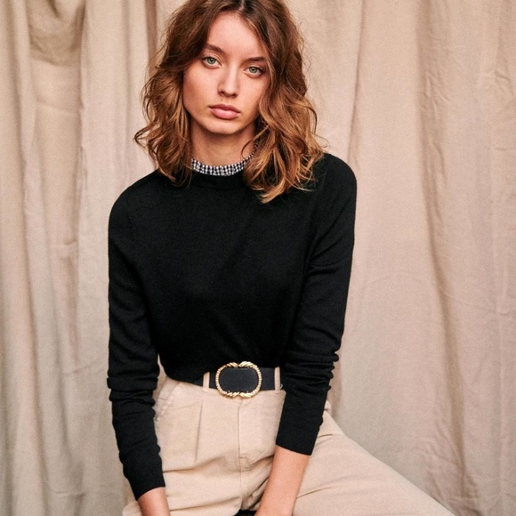Sezane Sweaters - Sezane pullover Jumper in black SIZE M - NWT